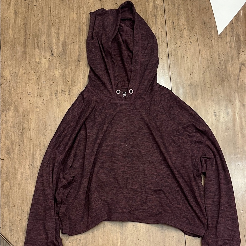 Athleta Maroon Hoodie Sweatshirt